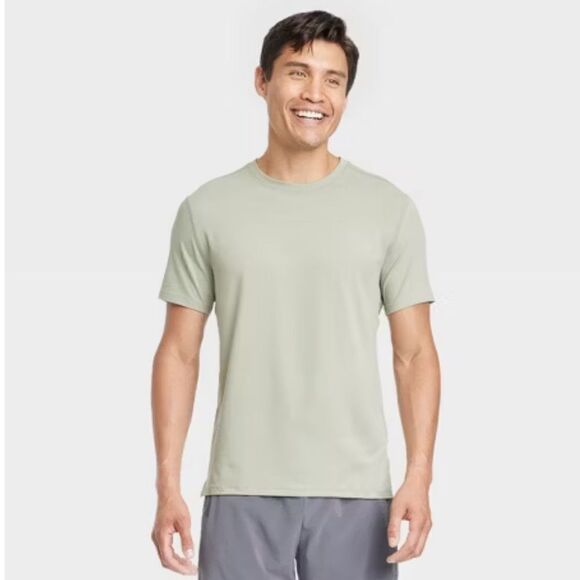 NWT Goodfellow Size Small Standard Fit Pastel Sage Crewneck Short Sleeve T-Shirt - Picture 1 of 7